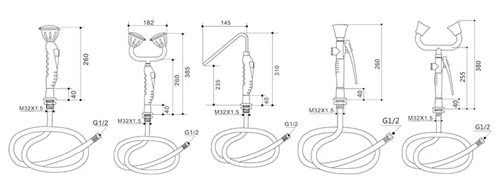 1.2 Pounds Poids Les fabricants de cabines de douche d'urgence avec montage à vis et tête en céramique qui oscille à 90 degrés 0