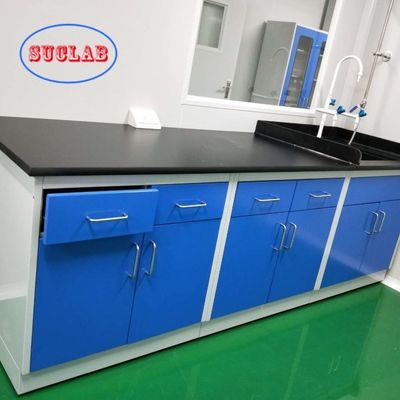Bon prix White/Blue/Yellow/Black Chemistry Lab Bench Laboratory Bench Solution with Multi-Functional Socket and Safeguard Cover en ligne