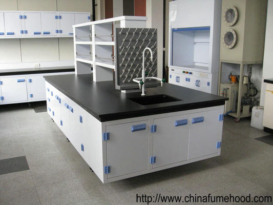 Bon prix Le banc adapté aux besoins du client de meubles de laboratoire de chimie colore sur option 2 couches de support de réactif en ligne