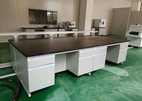 Bon prix Meubles en bois blancs d'établi de laboratoire avec le cadre en acier pour le lycée/hôpital en ligne