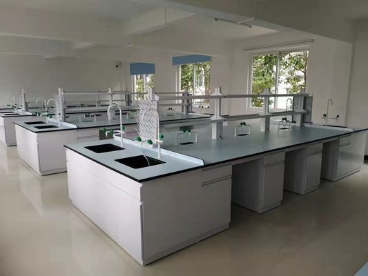 Bon prix Bancs de travail résistants de laboratoire de meubles de laboratoire de chimie de taille standard du meilleur alcali des prix avec des étagères en ligne