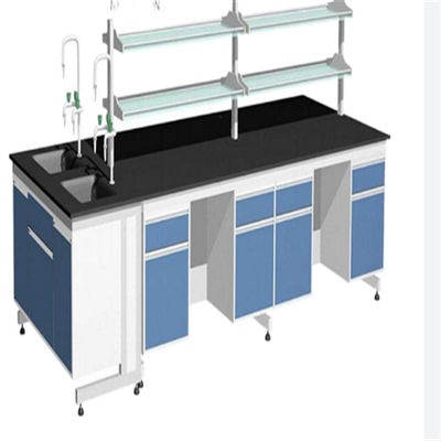 Bon prix Meubles bleus de laboratoire de chimie de Multiscene, banc de laboratoire antirouille avec des tiroirs en ligne