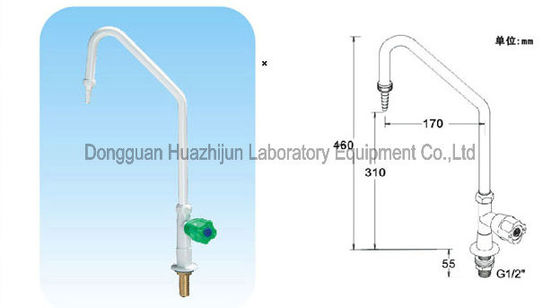 Bon prix Tableau à port unique de laboratoire robinets de cou de cygne Matériau en cuivre pur ISO approuvé en ligne
