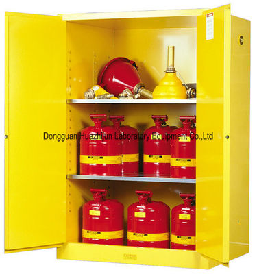 Bon prix Cabinet de sécurité inflammable de portes à deux battants, Cabinet inflammable jaune de laboratoire chimique en ligne