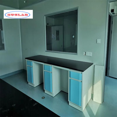 Bon prix Fabriqué sur mesure 4 Armoires Bureau de laboratoire bleu Bureau de laboratoire construit en acier complet en ligne