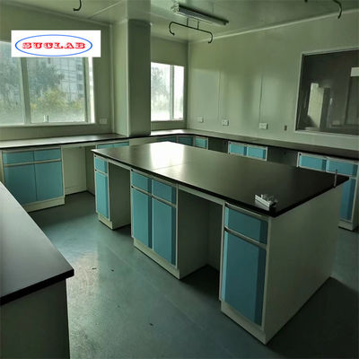 Bon prix 2-Handle Laboratoire de chimie travail de cas Bancs de laboratoire Fabricants de qualité supérieure 2 Armoires incluses en ligne
