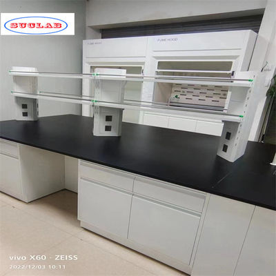 Bon prix Numéro de rails standard bleu Bureau de laboratoire de chimie Table de travail de laboratoire Fabricant pour des expériences précises en ligne