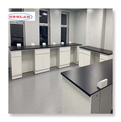 Bon prix Tableau de travail polyvalent de laboratoire de chimie avec tiroirs de rangement pratiques 120cm x 60cm x 90cm en ligne