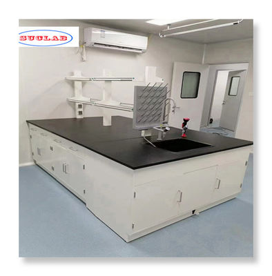 Bon prix Grade de recherche Chimique Meubles de laboratoire Banquette d'île de laboratoire avec sablage 1-5 ans en ligne