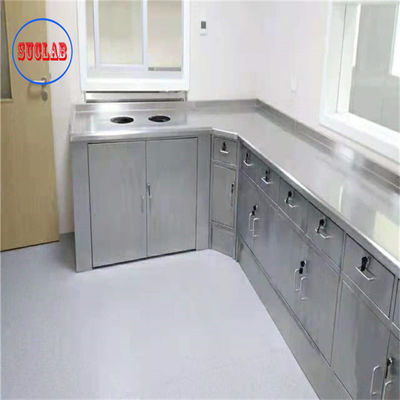 Bon prix Banquette de laboratoire en acier inoxydable durable pour un travail de laboratoire efficace comme portes/étagères de dessin en ligne