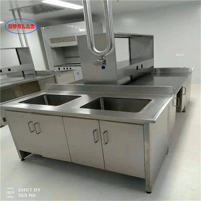 Bon prix Bench de laboratoire en acier inoxydable poli avec connexion à boulons - finition en argent en ligne