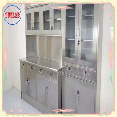 Bon prix Bancs de laboratoire en acier inoxydable argenté Meubles de laboratoire avec nombre de portes comme dessin en ligne