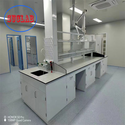 Bon prix Meubles de laboratoire gris blanc avec des étagères Armoire de base en acier pour le stockage de l'organisation de laboratoire en ligne