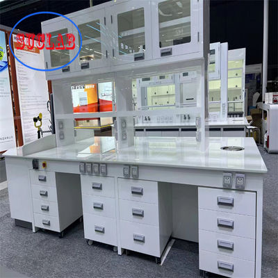 Bon prix Banque de laboratoire de chimie de couleur personnalisée avec armoire de base en acier en ligne