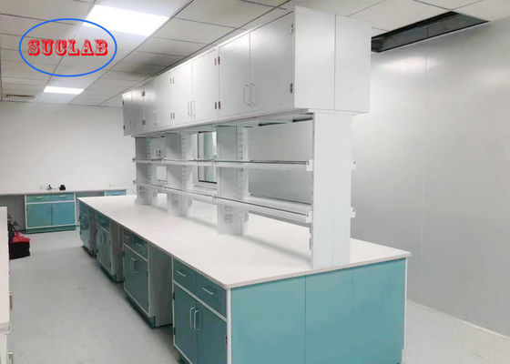 Bon prix Banquette de laboratoire vert foncé avec comptoir en céramique blanche à l'institut de recherche en ligne