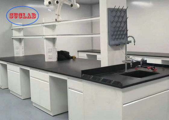 Bon prix Tableau d'instruments de laboratoire blanc avec comptoir en résine phénolique noire en ligne