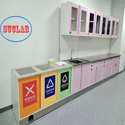 Bon prix Station de travail d'élimination de l'hôpital montée sur le mur avec tiroirs et étagères réglables en ligne