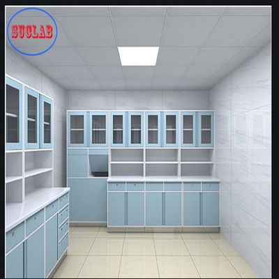 Bon prix Hôpital Clinique salle d'opération en acier complet armoire à jeter des étagères réglables trois sections coulissante en ligne