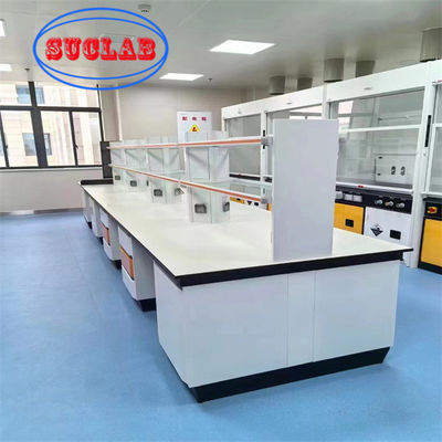Bon prix Meubles de laboratoire de chimie en acier intégré avec armoires Design moderne Facile d'installation / fonction de stockage en ligne