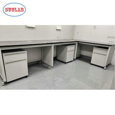 Bon prix Tableau de travail de laboratoire mobile en résine phénolique blanche grise avec armoire de rangement mobile en ligne