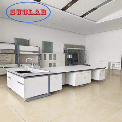 Bon prix Tableau de travail de laboratoire de chimie Hong Kong avec laminaire résistant au feu résine phénolique haut plusieurs armoires en ligne