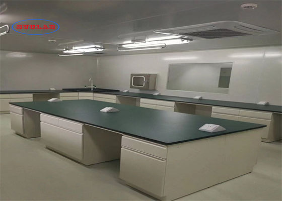 Bon prix Banque de laboratoire de chimie en acier Meubles de laboratoire Hong Kong avec une prise anti-éclaboussures multifonctionnelle et un robinet en laiton en ligne