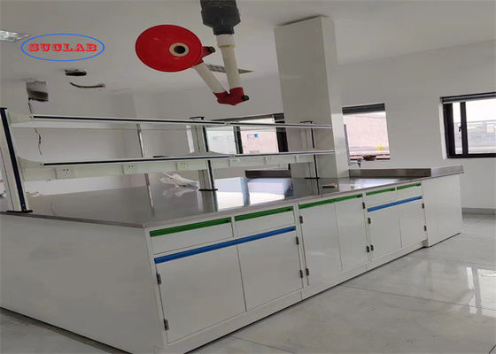Bon prix Laboratoire de chimie de l'acier complet Bureau de laboratoire de cas Hong Kong avec évier Pp et système de rail silencieux en ligne