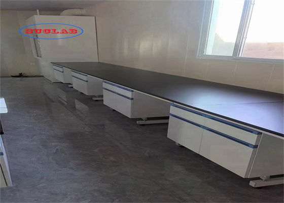 Bon prix Laboratoire de chimie résistant aux produits chimiques Bureau de travail de laboratoire Travaux de cas aux États-Unis Avec table de travail en résine phénolique en ligne
