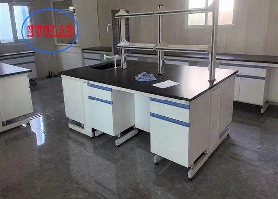 Bon prix Table de travail de laboratoire de chimie Thaïlande avec sécurité Armoires multiples Matériaux résistants au feu DTC105 DEG charnières en ligne