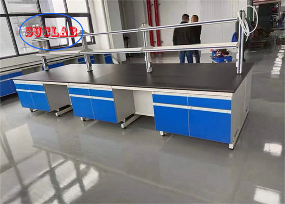 Bon prix Bureau de travail de laboratoire de chimie Bureau de travail de laboratoire Singapour Sécurité Banque résistante au feu Avec armoires résistantes aux produits chimiques en ligne