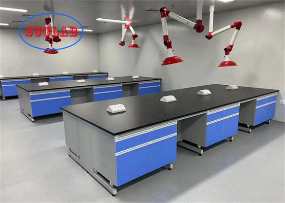 Bon prix Laboratoire de chimie de résine phénolique banc de travail de laboratoire banc d'île avec évier avec surface de travail laminée résistante aux produits chimiques en ligne