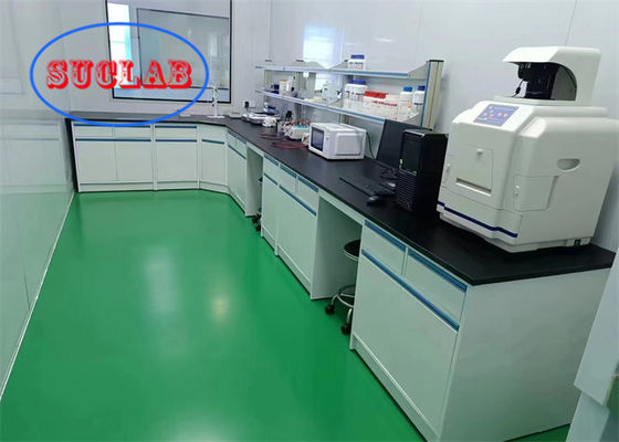 Bon prix Benche murale de laboratoire en résine époxy Hong Kong avec rangement de poignée linéaire non soudée en ligne