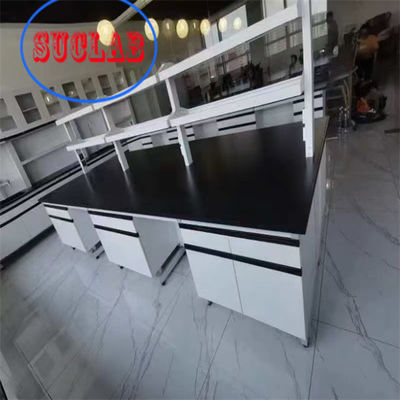 Bon prix Fabricant de bancs de laboratoire modulaires à poignée linéaire non soudée avec prise multifonctionnelle et conception rectangulaire en ligne