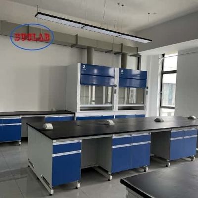 Bon prix Tableau de travail de laboratoire de chimie avec armoires Excellent service à la clientèle et table de travail en résine phénolique ou en résine époxy en ligne