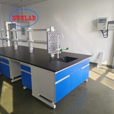 Bon prix Fournisseurs de paillasses de laboratoire de chimie personnalisables L*1500/750 mm l*800/850 mm H, forme rectangulaire pour équipement de laboratoire durable en ligne