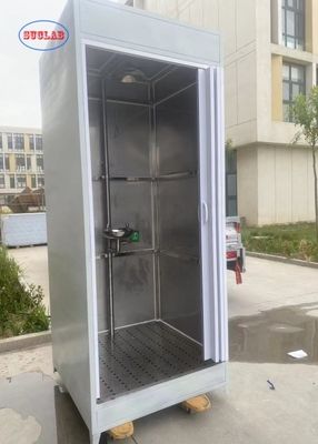 Bon prix Pomme de douche en acier inoxydable, douche d'urgence et lave-œil personnalisés pour cabine, avec jet à large couverture en ligne