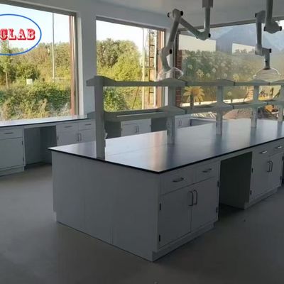 Bon prix Full Steel Chemical Laboratory Workbench with 175° Buffer Hinge and Trespa Counter Tops en ligne
