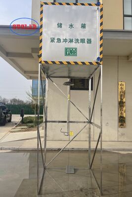 Bon prix Douche oculaire et douche de sécurité d'urgence en acier inoxydable de qualité supérieure avec réservoir, station de sécurité idéale pour les usines chimiques et les zones dangereuses en ligne
